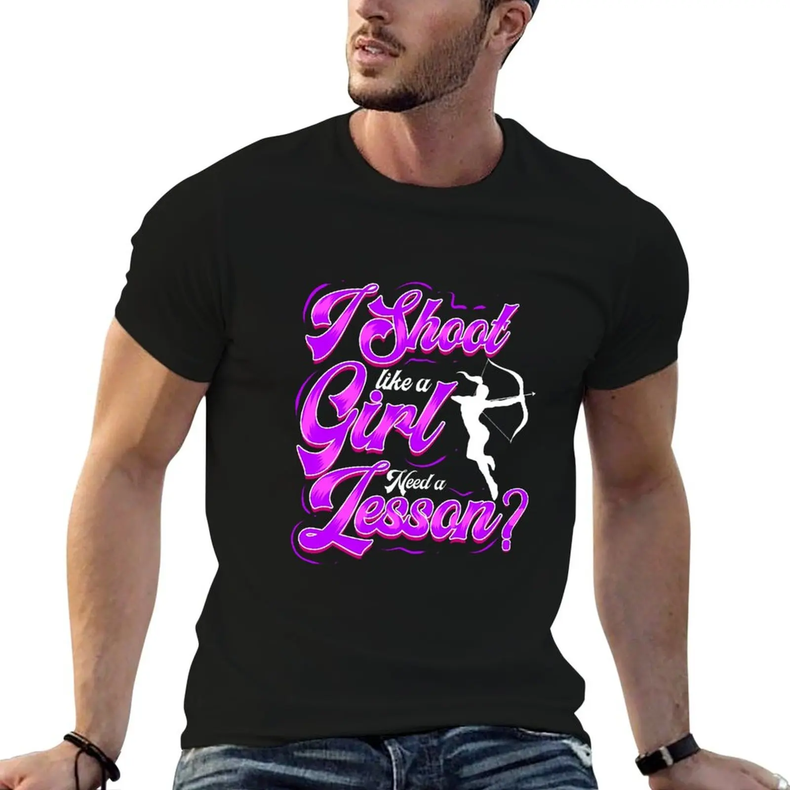 Archery Gift for Archer Girl Bow Arrow Bowhunting T-Shirt Abstract Pattern Print Top