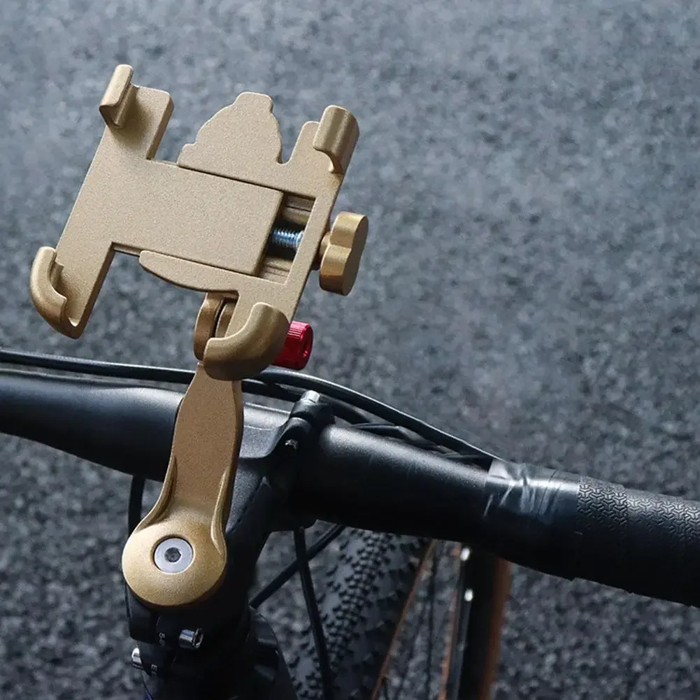 Mountain & Road Bike Navigation Phone Holder - Aluminum Alloy Shockproof Headset Top Cap Mount With Bolt (Fits 4.7-7in Phones)