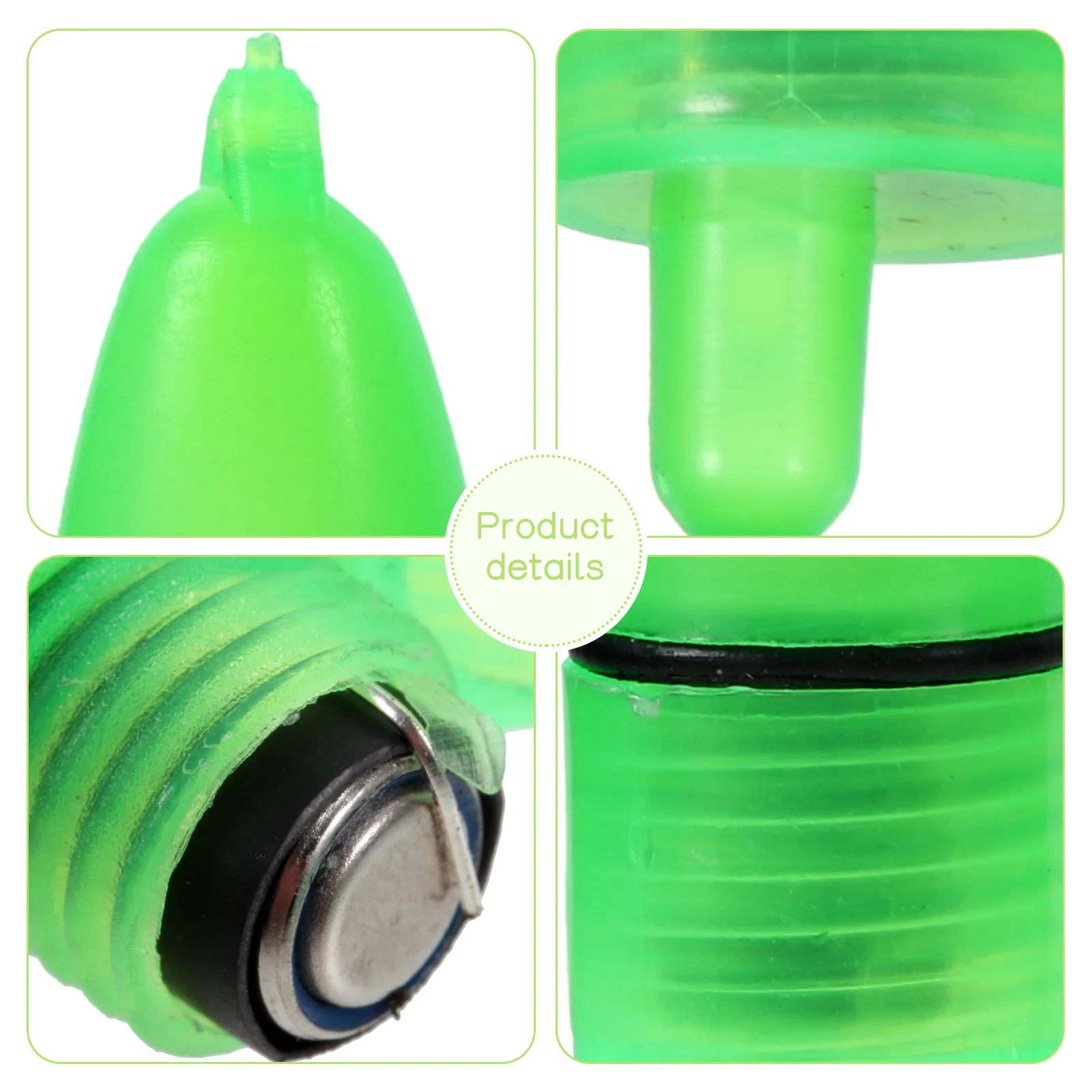 

20Pcs Night Fishing LED Light Fluorescent Bite Alarm Bell Clip Bright Luminous Fishing Rod for Offshore Inshore Lake