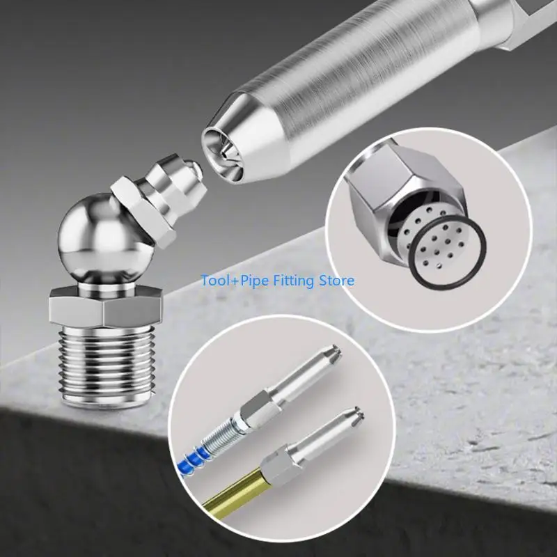 F92B Heavy Machinery Lubrication 2pc Nozzles Alloy Construction Universal 2 Piece