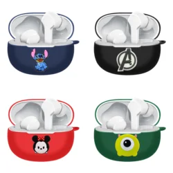 Cartoon Silicone Case For Realme Buds T110 T100 Cover Anti-fall Sleeve Headphone Dustproof Protector Washable Charging Box Shell