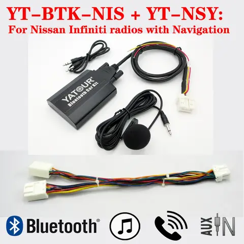 Yatour 퀄컴 블루투스 칩 음악 MP3, 전화 통화 어댑터 포함, 닛산 인피니티용