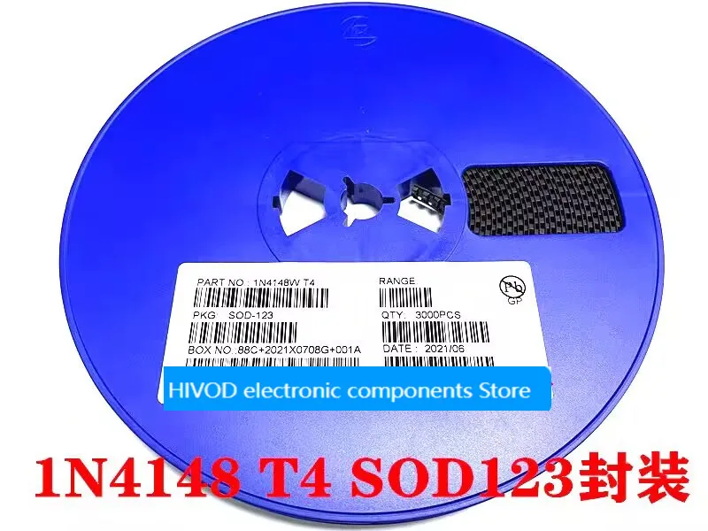 3000 PZ/disco 1N4148W impressão de tela: diodo de switch T4 SMD SOD-123 323 523 1206