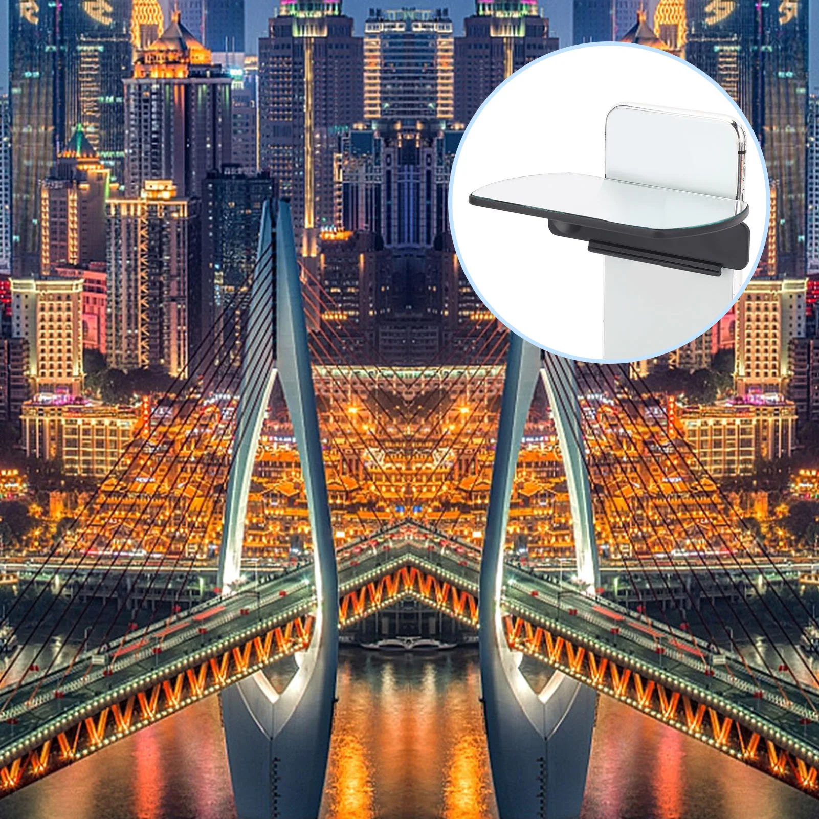 Phone Reflection Mirror Horizontal Vertical Use Smartphone Camera Mirror Good Compatibility with Clip for Outdoor Photography