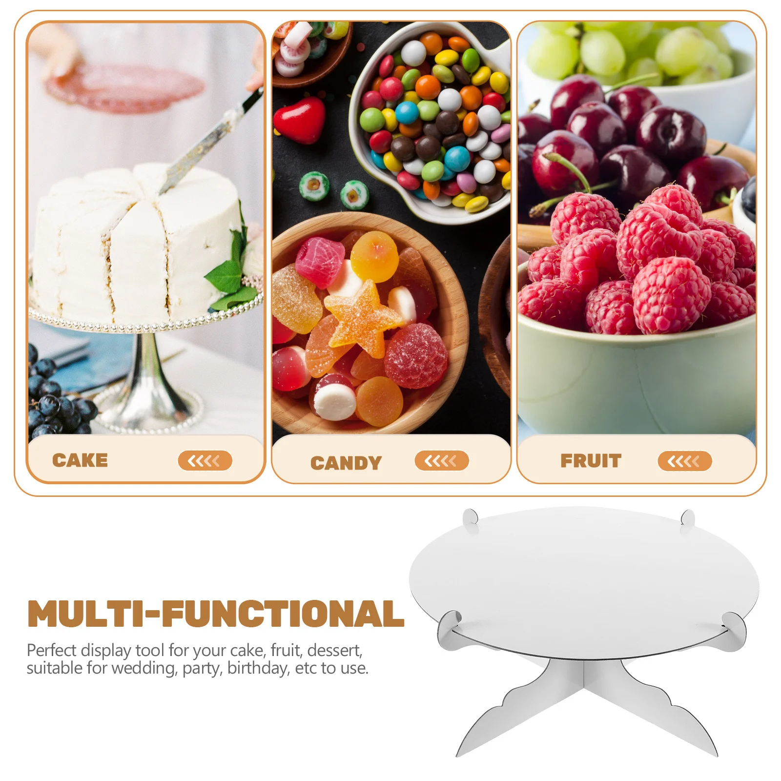 2 قطعة ورق للاستعمال مرة واحدة كعكة حامل كب كيك حامل الحلوى رف شاشة حفل زفاف المتاح كب كيك حامل كعكة حامل