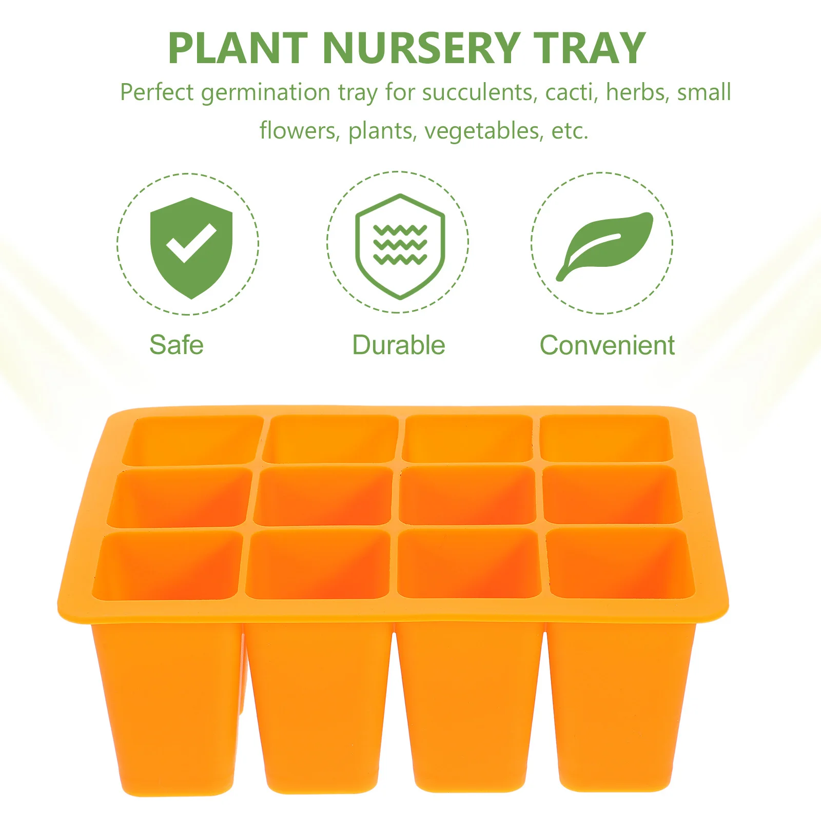 

Reusable Silicone Seedling Tray For Plant Germination Starter Growing Nursery Propagator Vegetable Planter Garden