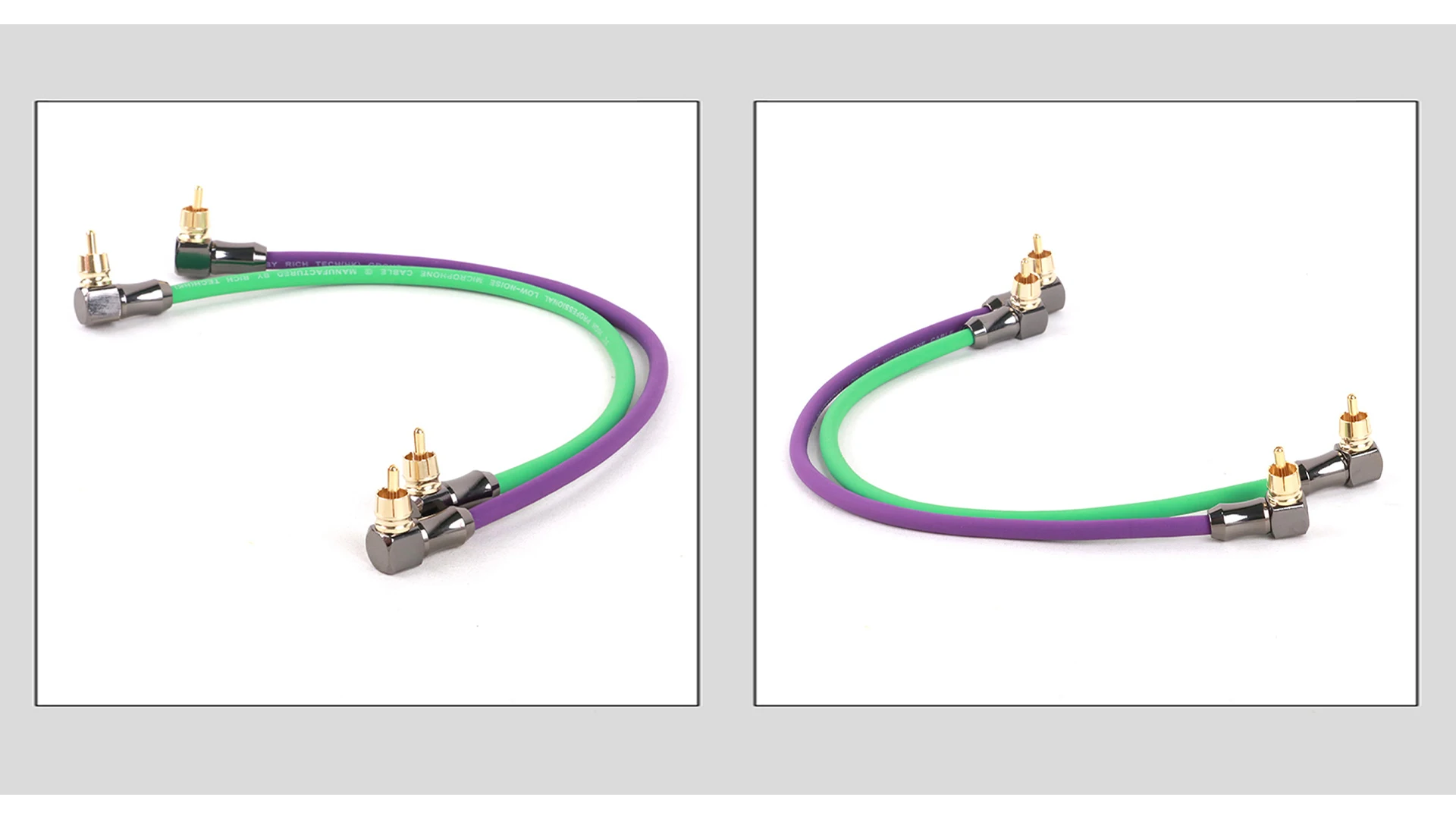 Paar RCA-Audio kabel rechtwinklig 2 RCA bis 90 Grad 2 RCA-Farb kabel 4n ofc Stecker zu Stecker für Verstärker DAC TV Car Audio – Detail 5