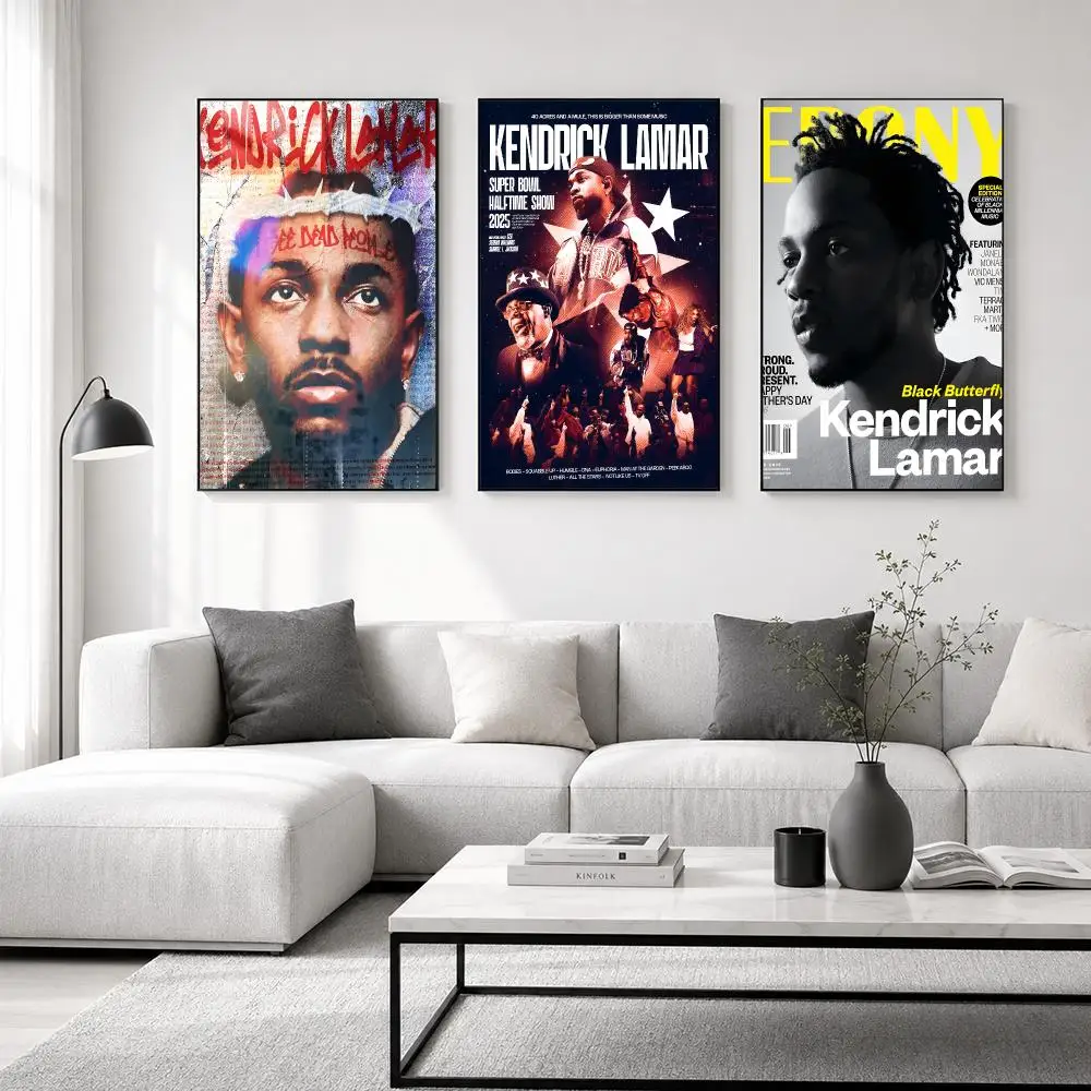Rapper Kendrick Lamar Poster High-quality wall art posters, suitable for home offices, bedrooms, and living rooms.