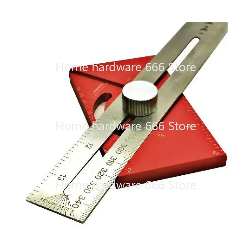 Aluminum Alloy T-Shaped Scribing Ruler, Woodworking DIY, Multi-Function Angle Ruler, Measuring Line, Drawing Tool, New