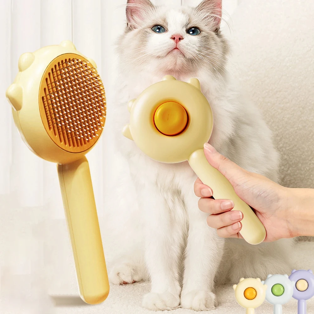 Pet Grooming Needle Brush Magic Massage Comb Hair Remover Pets General Supplies with Pet Nail Clippers For Cat Dog Cleaning Care