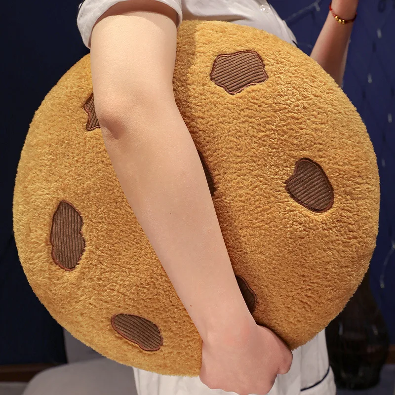 Creative Cookies Plush Seat Cushion Soft Food Pillows Stuffed Doll Toys for Kids Children Girl Birthday Room Decor New Year Gift