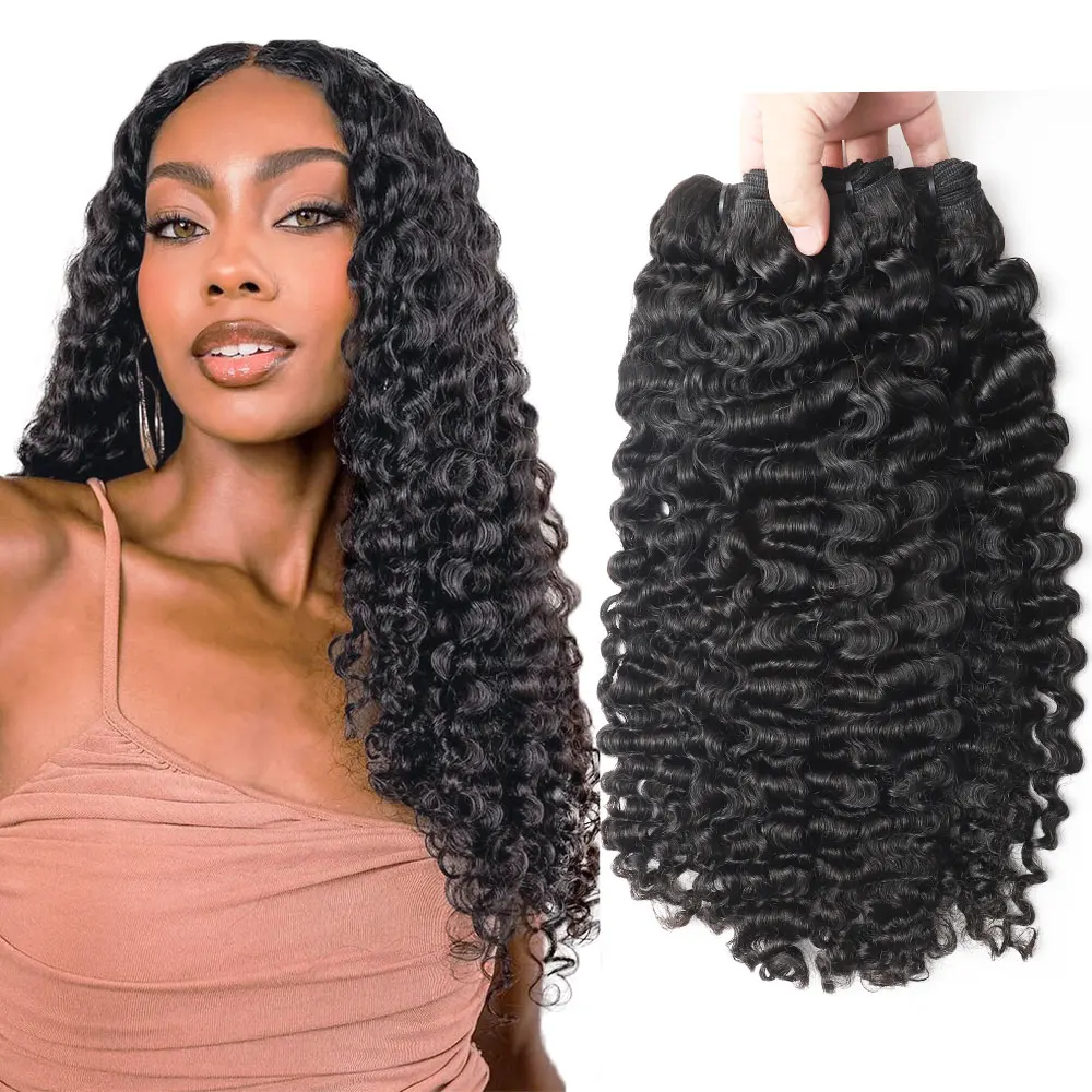 16A Burmese Curly Human Hair Bundles Deals 100% Raw Virgin Human Hair Weave Bundles Ocean Wave Curly Hair Bundles Hair Extension