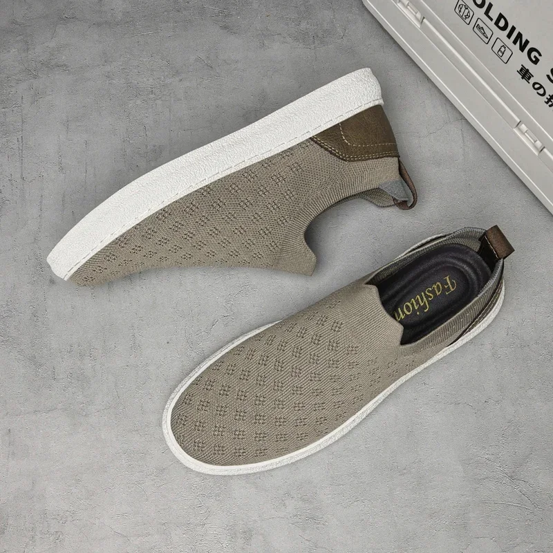 Modne nowe męskie buty Oxford z grubą podeszwą wysokie buty oddychające lekkie męskie buty na co dzień minimalistyczne
