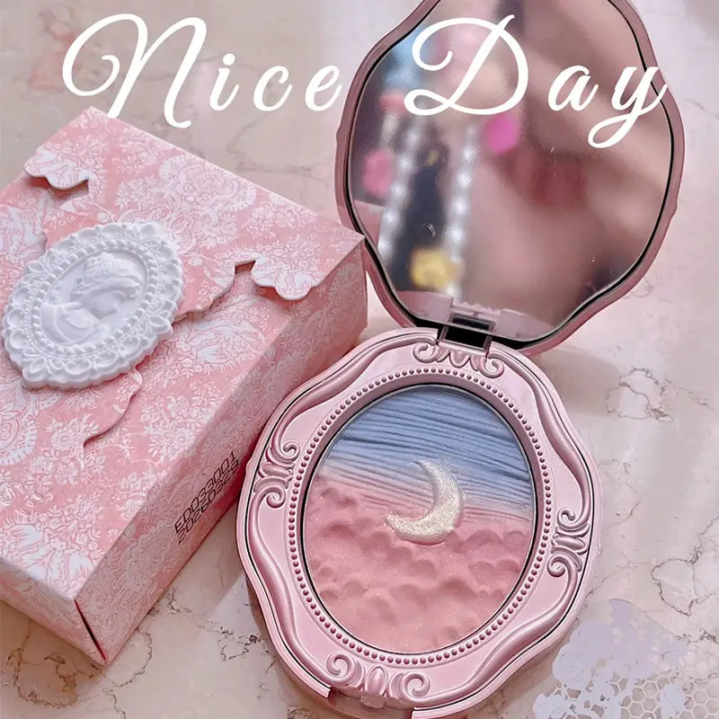 Colorrose Embossed Blush Nude Natural Blusher Long Lasting Gradient Colour Highlighter Palette Hurtownia produktów do makijażu