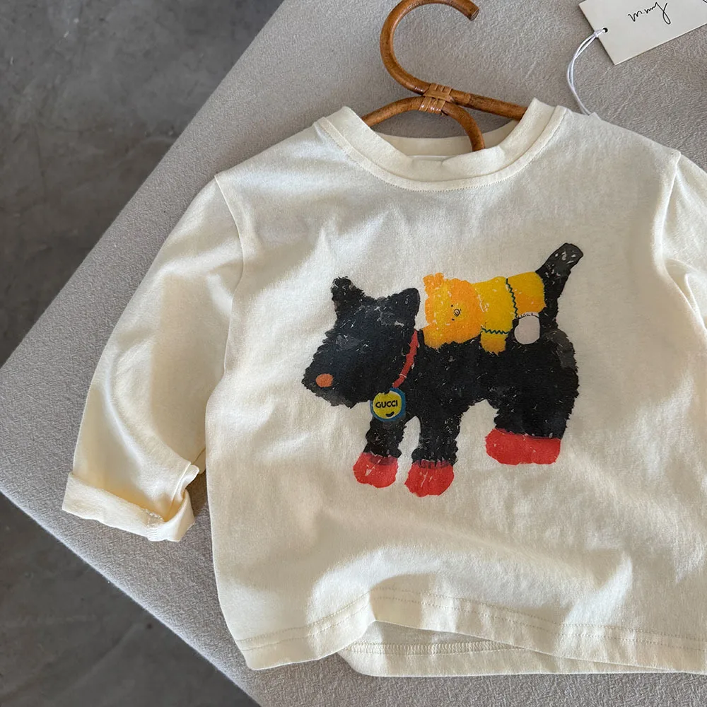 Kinder-Langarm-T-Shirt Herbst-Oberteile für Kinder Niedliche Cartoon-Kinder-T-Shirts Baumwolle Kleinkind-Unterwäsche Baby-Outfits Kleidung – Detail 9