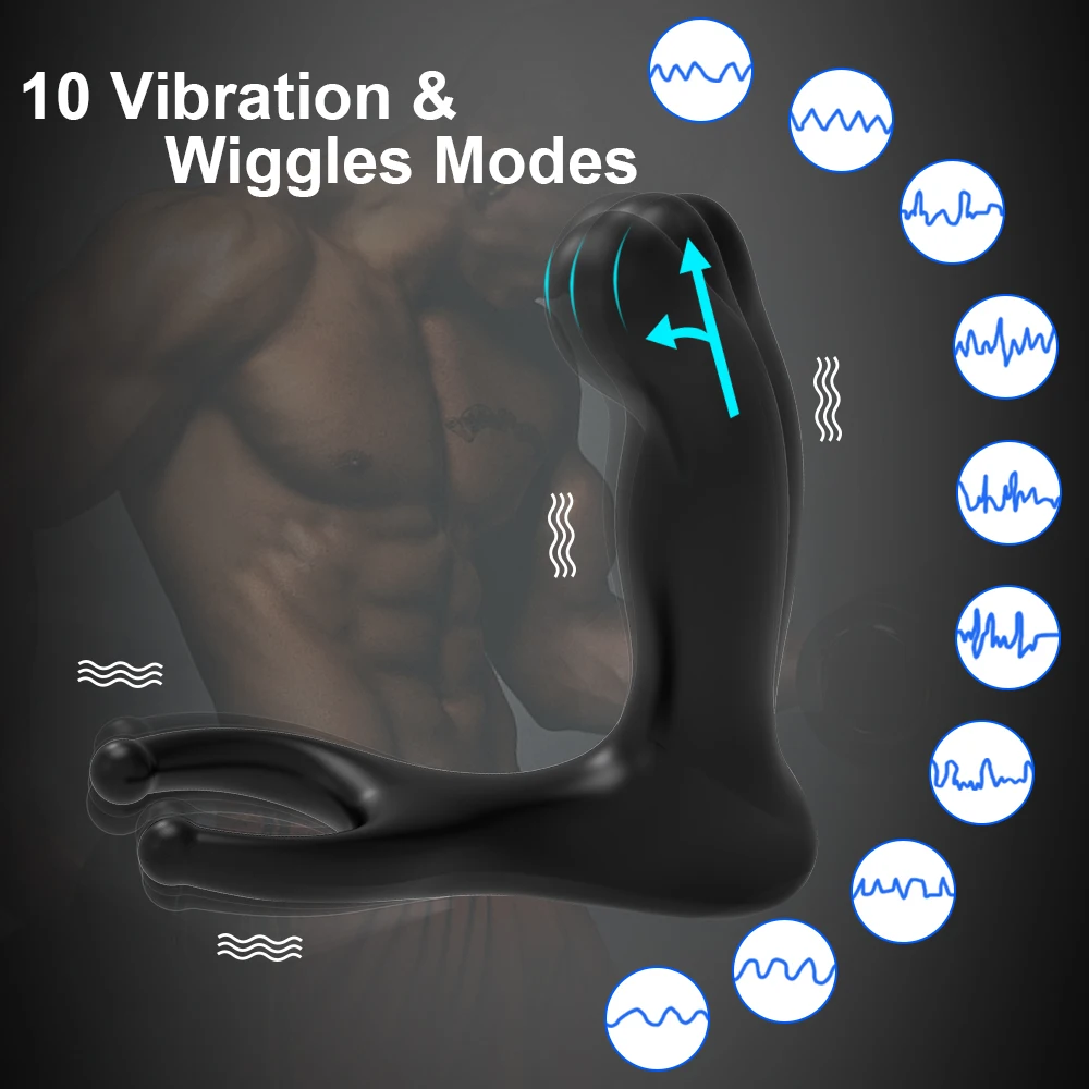 Male Prostate Massager Wiggle Vibrator for Men Gay Wireless Remote Control Testis Vibrating Stimulator Sex Toy for Couples