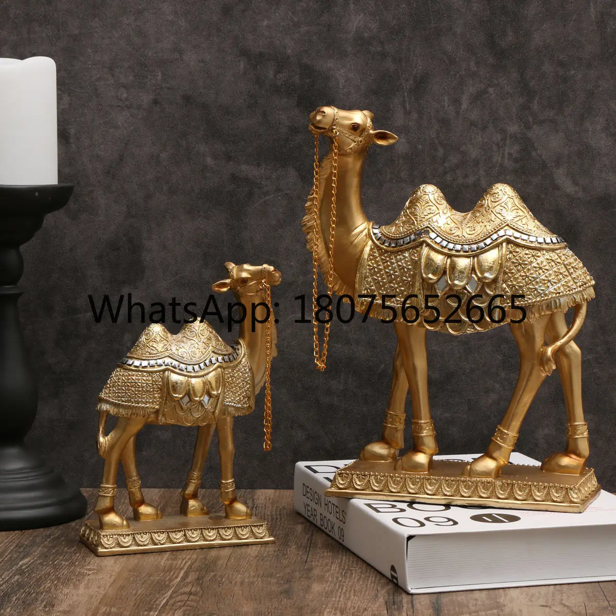 Exquisite camel resin craft home living room ornament desktop decoration gift