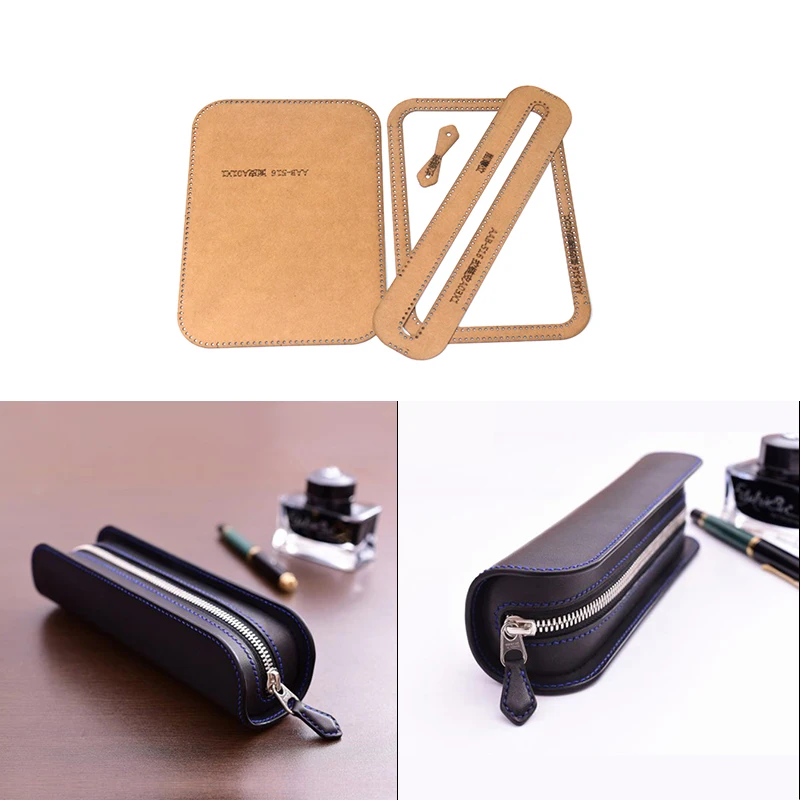 1Set 20*5.5cm Portable Storage Bag Kraft Paper Pattern DIY Leather Craft Sewing Template Stencil