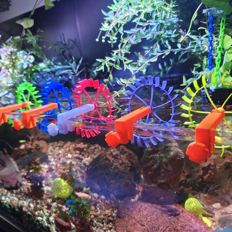 Fish Tank Outlet Windmill, and Marine Tank Outlet Windmill,3D-Printed Creative Fish Tank Decorations, 100% Safe Material