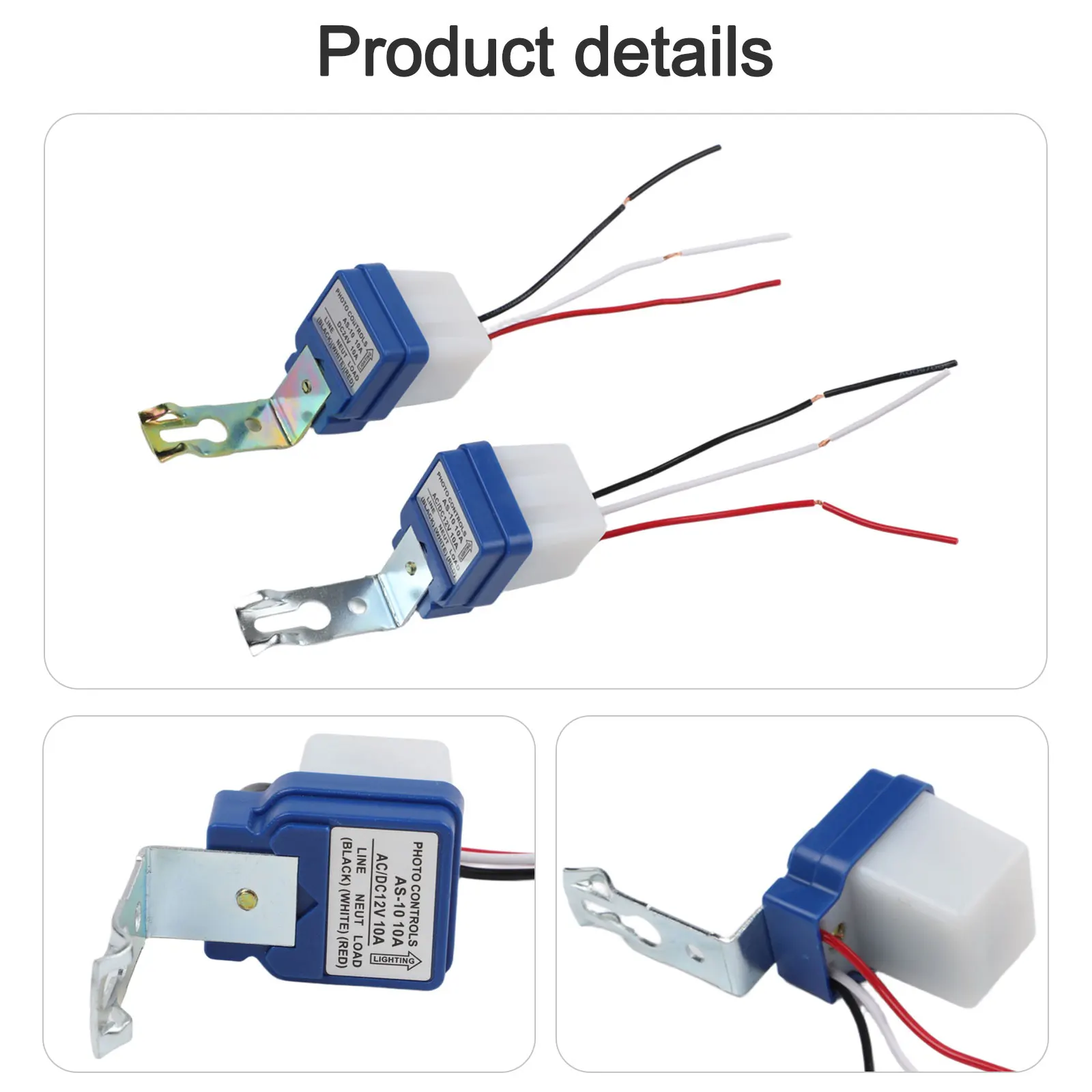 Light Control Switch Photoswitch For Schools Sensing Range 10M Load Current 10A Delay Off 0.1S Automatic Light Control