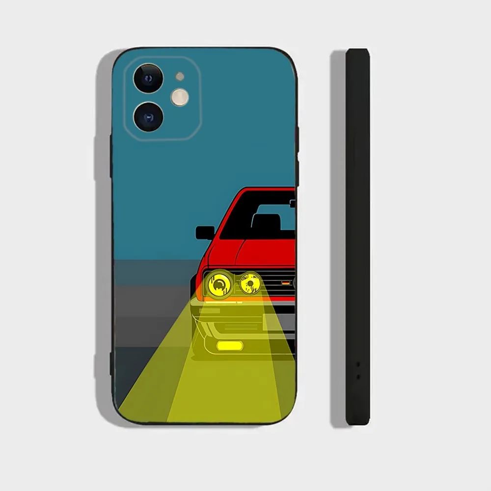 Cool V-VolkswagenES-Golf Car Phone Case For Iphone 15 11 13 14 Pro Max 7 8 Plus X Xr Xs Max Se2020 12mini Cover Case