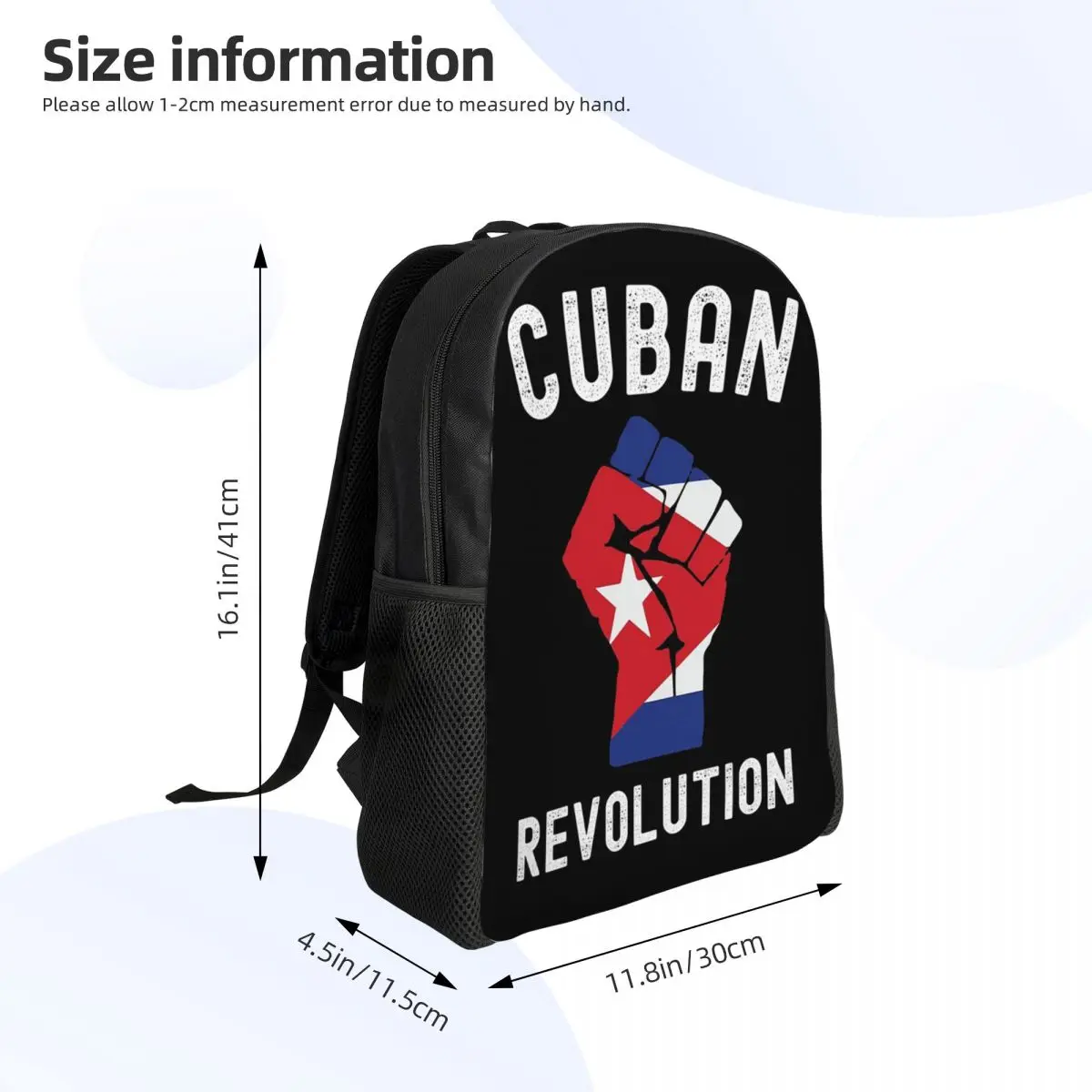 Cuban Revolution Cuba Flag Design Vintage Backpack Hot Sale Daypack Kids BookBag School Bag Shoulder Bags for Men Women
