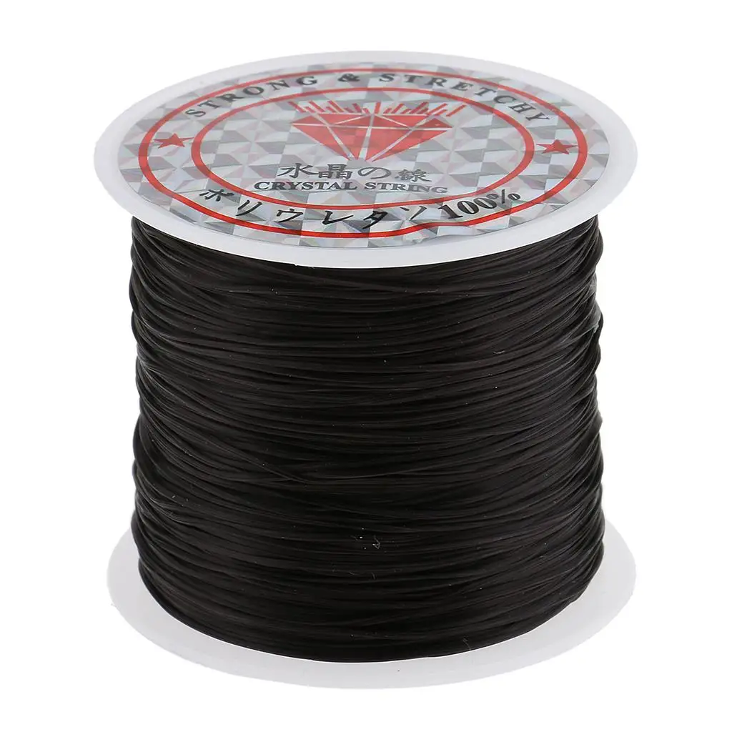 6x60M Salon Crystal Elastic String for Hair Thread Making Weaving Wig Black