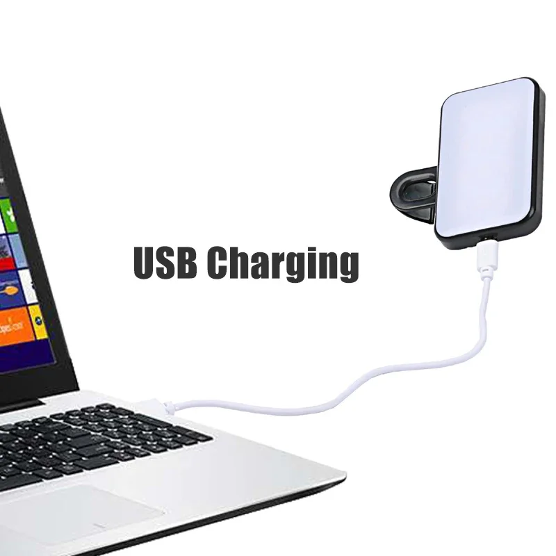 Mini Portable LED Selfie Fill Light Clip 3 Colors Warm White For Phone Tablet Computer Video Photograph Makeup Atmosphere Light