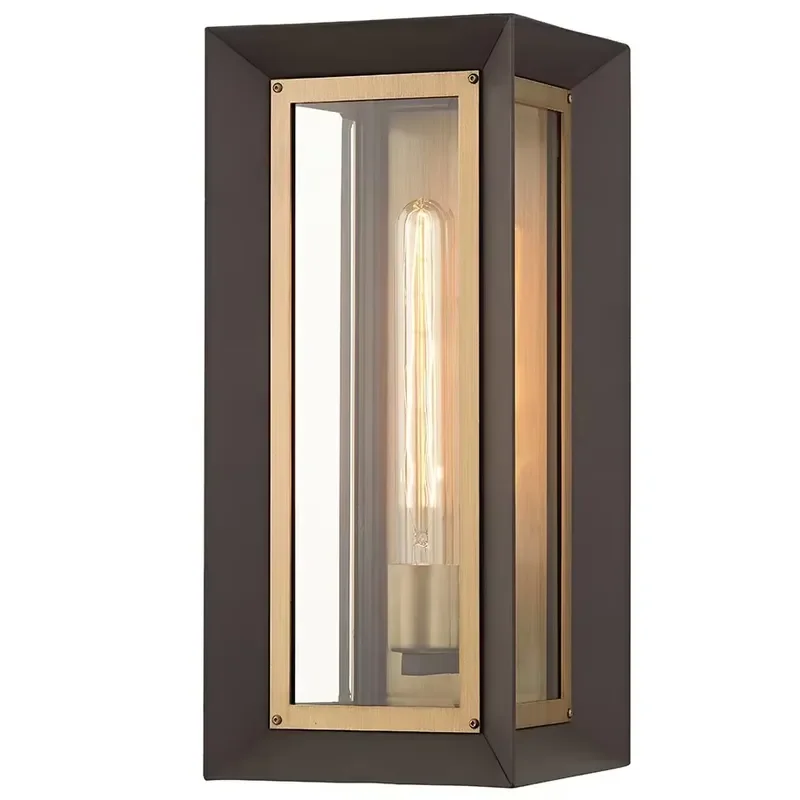 Modern Vintage Countryside Outdoor Lighting Black Outside Front Door Entryway Porch Lantern Wall Sconce
