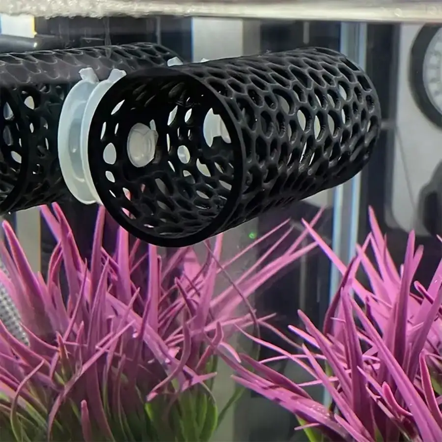 Esconderijo para Peixe Betta em Tubo Oco com Ventosa, Abrigo Seguro para Descanso, Decoração de Paisagem para Aquário de Pequenos Animais de Estimação
