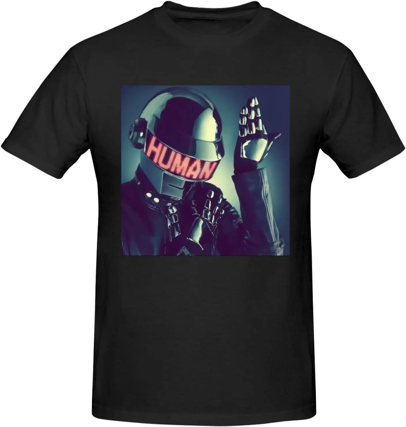 

Daft Music Punk Shirt Men's Personalised Short Sleeve T Shirt Fashion Graphic Tees Cool Casual Tops Black