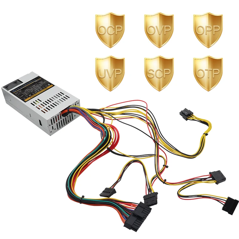 T.F.SKYWINDINTL 1U Flex Power Supply 350W Silent Fan PSU for POS Machine Industrial PC Mini-ITX Gaming Desktop Computer PSU