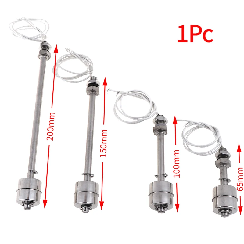 1Pc Mini Indicator Vertical Water Level Sensor Stainless Steel Float Switch.
