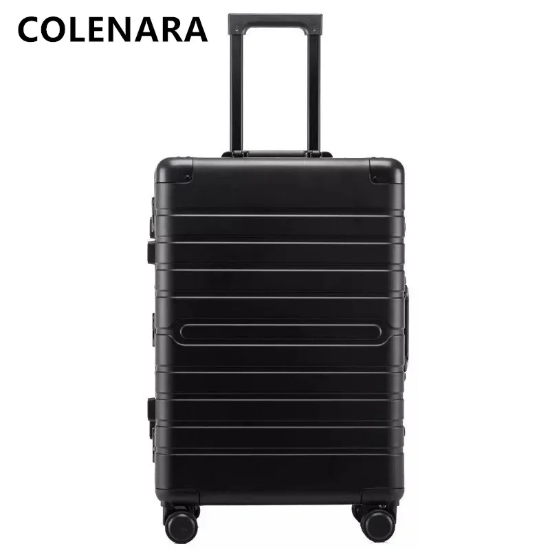 COLENARA The New 20" Suitcase Business Trolley Case 24"All Aluminum Magnesium Alloy Boarding Box 28 Inch Large Capacity Luggage