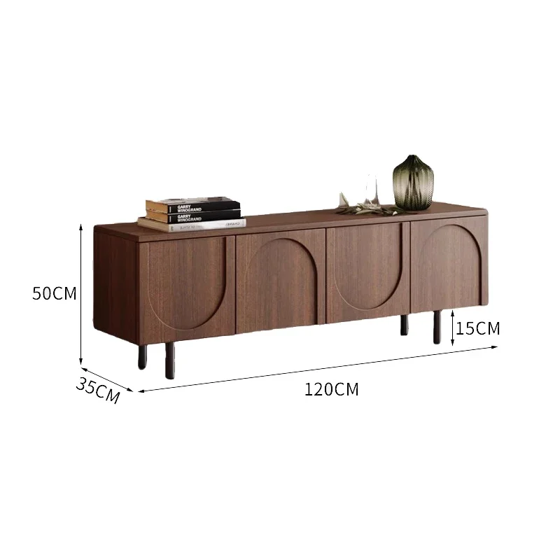 Italian Practical Tv Cabinet Unique Curved Premium Elegant Tv Cabinet Wooden Spacious Meuble De Télévision Furniture Home