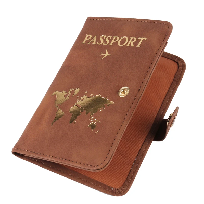 Custodia impermeabile per porta passaporto custodia da viaggio in pelle PU portafoglio per carte di credito simpatico libro per passaporto per donna/uomo copertina per passaporto