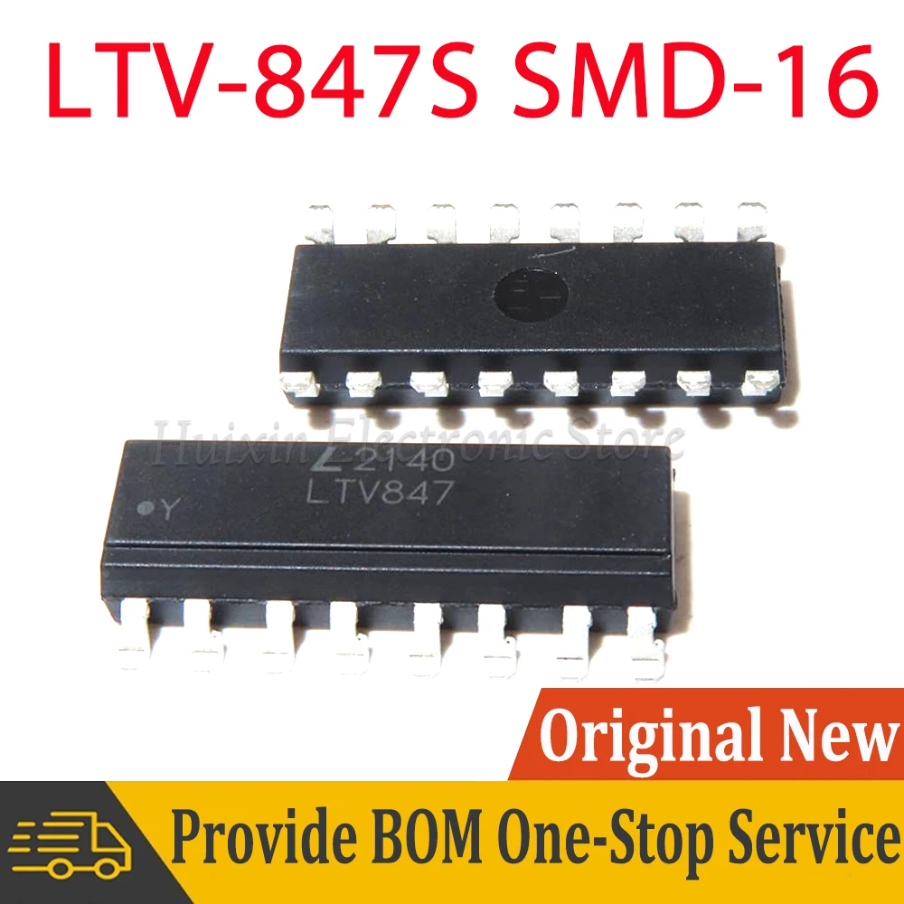 5pcs PC847 LTV847 LTV847S 847 DIP-16 SMD-16 Transistor Output Photocoupler IC Controller Chip NEW Original