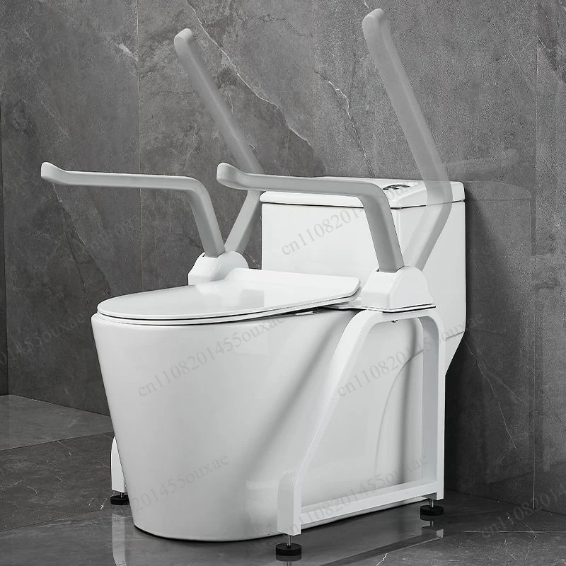 No‑Drilling Bathroom Safety Grab Bar with Shelf Non‑Slip Toilet Assist Handrail Get‑Up Aid for Elderly