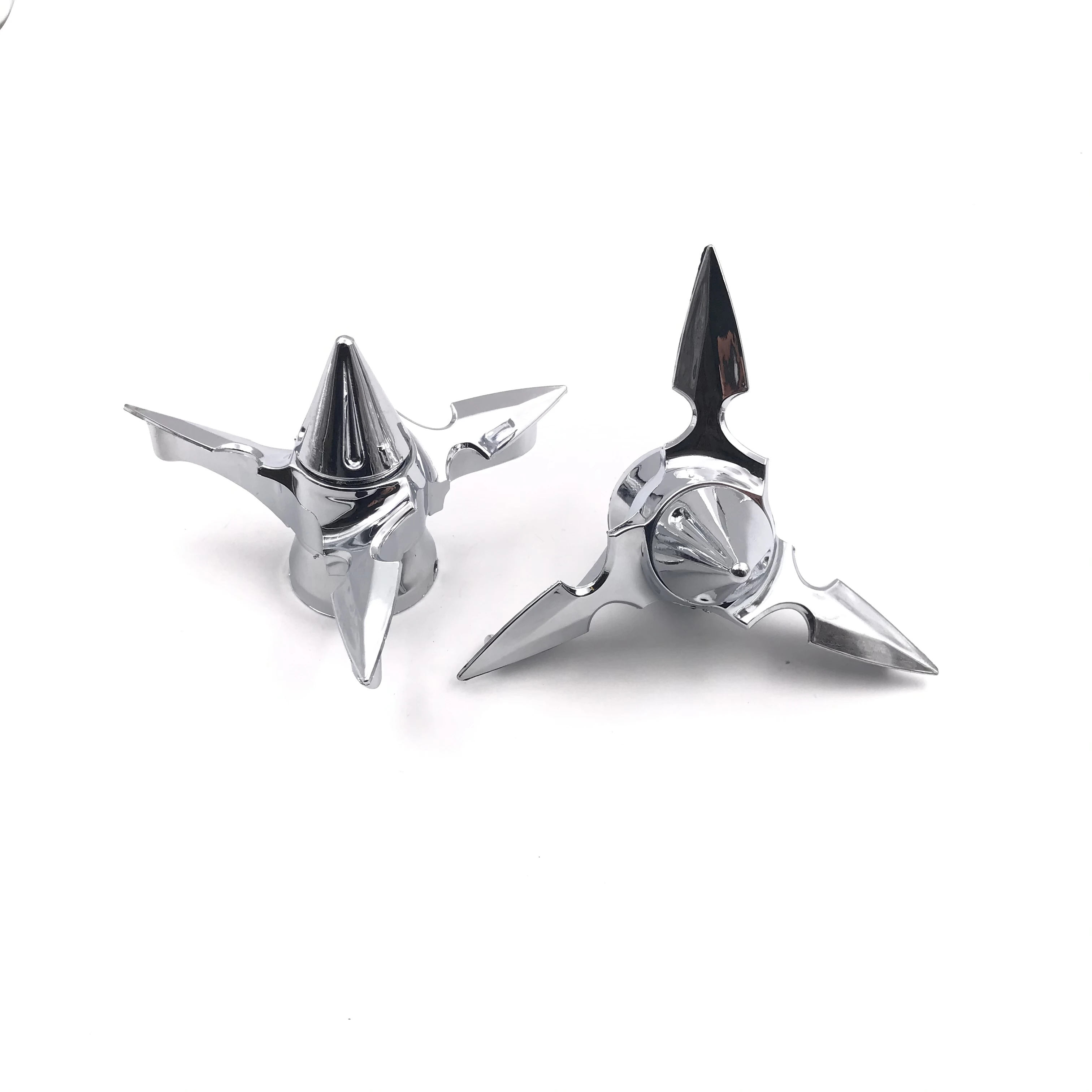 Motorcycle Spun Blade Spinning Front Axle Cap Nut Cover For Harley Dyna Softail Electra Glide Touring Chrome
