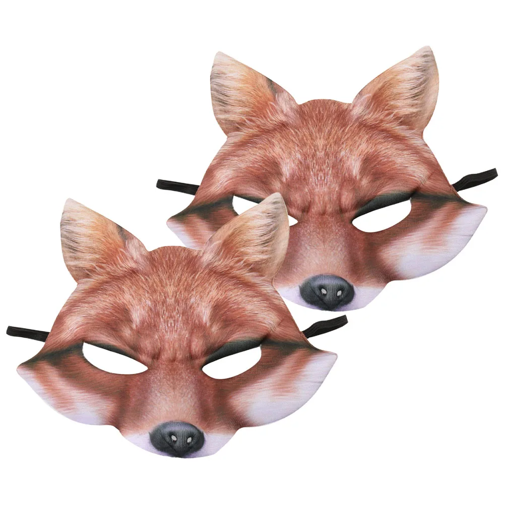 Masque de renard pour adultes, 2 pièces, accessoires de Costume, Eva artificiel, Cosplay pour homme