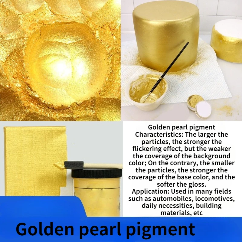 Gold Pearl Light Powder/100g Bagged for Furniture Decoration Temples Buddha Statues Plaques Stone Tablets Ink Leather Coating - view 6