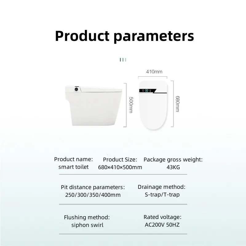Hot Sale Bathroom Manufacturing Camping Wholesale Siphon Integrated Floor Outdoor Automatic Toilet