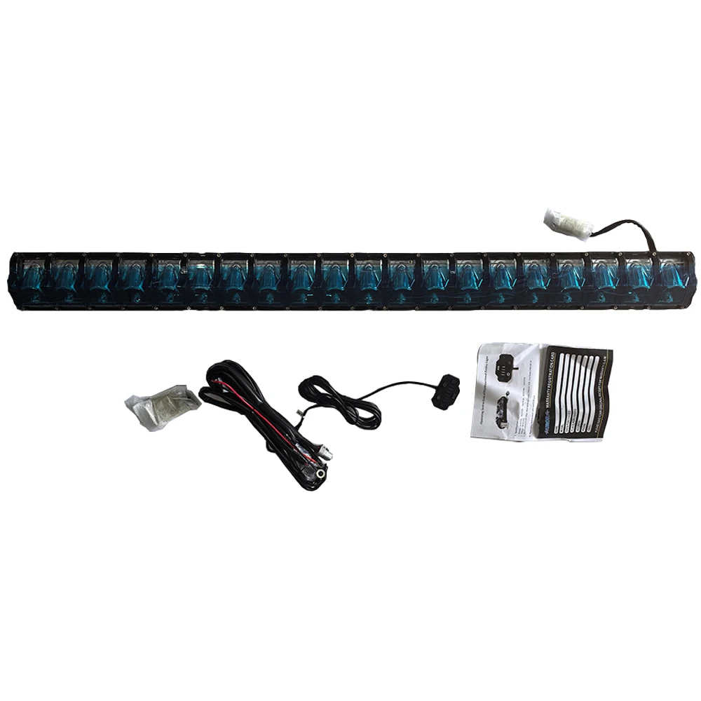 

51" RGB LED Light Bar for Jeep Wrangler JL/JT Gladiator 4xe, 620W 10-32V Off-Road Light Strip with 52" Aluminum Alloy Bracket, W