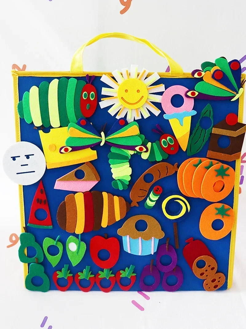 New In Stock  Hungry Caterpillar Performance Props Felt Toys English Picture Books Teaching Aids Open Classes Gifts Toys