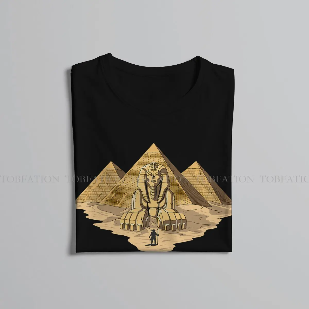 Egyptian Pyramids Sphinx Hip Hop TShirt Eye of Horus Egyptian Tops Comfortable T Shirt Men Short Sleeve Unique Gift Clothes