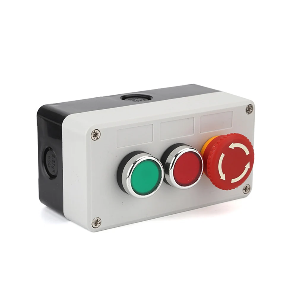 Industrial Push Button Switch Box 10A Waterproof Design Featuring 1NC+1NO Contacts for Automation and Control Circuits