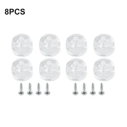 4x Mirror Wall Clips Fixing Kit Frameless Clips Glass Bracket Mounting Hanging Fixing Kit Mirror Holder Wall Bracket Clamp Parts
