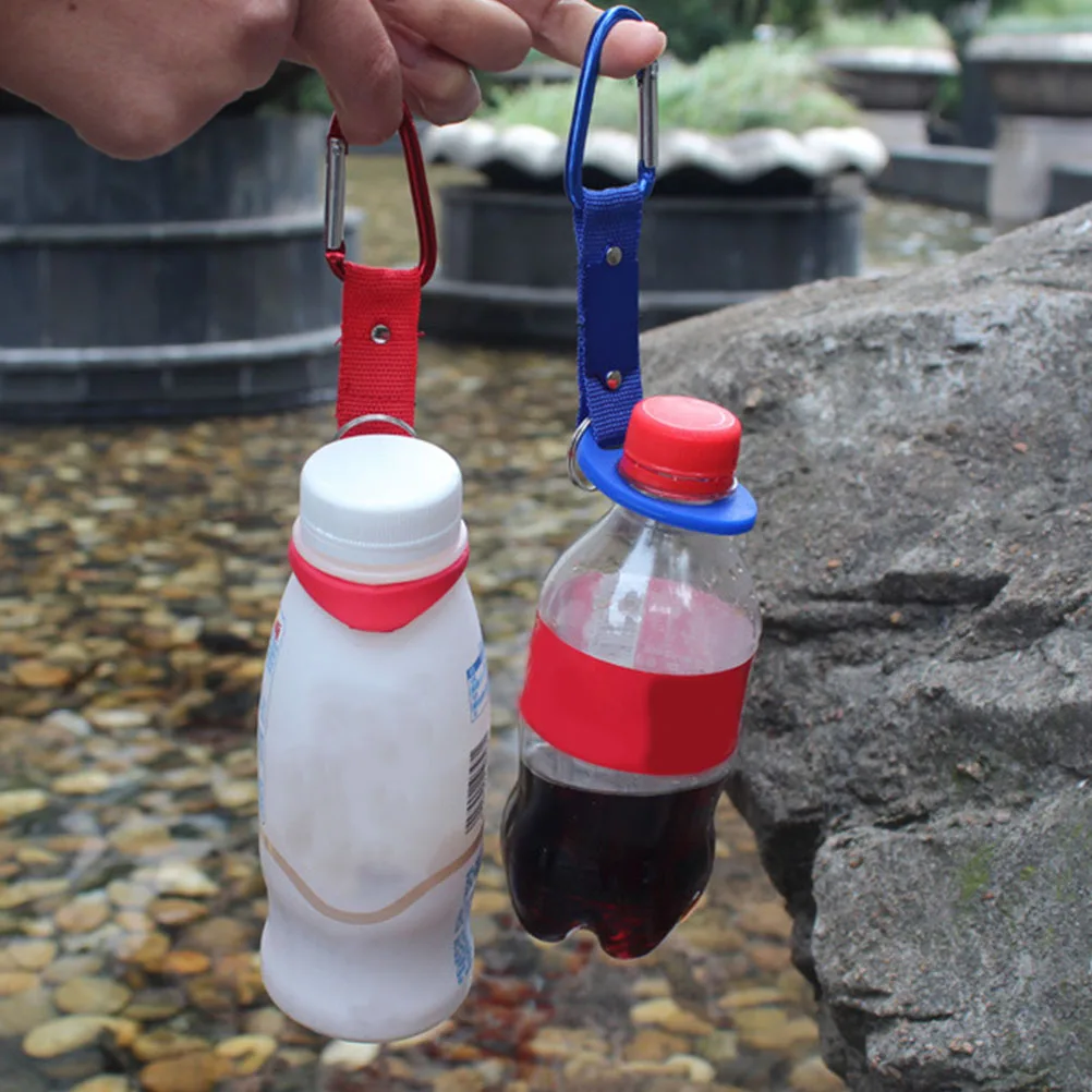 

10pcs Water Bottle Carabiner Hanging Buckle Durable Elastic Clip for Climbing Hiking Outdoor Camping Bottle Hook Carrier
