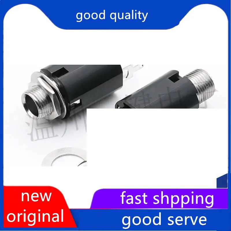 10pcs original new 631A-3p -6.35mm caliber headphone interface female base microphone audio amplifier plug three pins