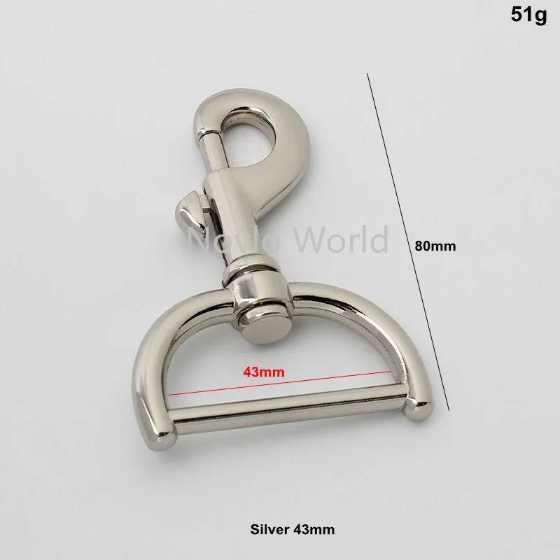 10-50pcs silver color 80*43mm new product large size trigger snap hook for diy luggage suitcase swivel clip purse hardware